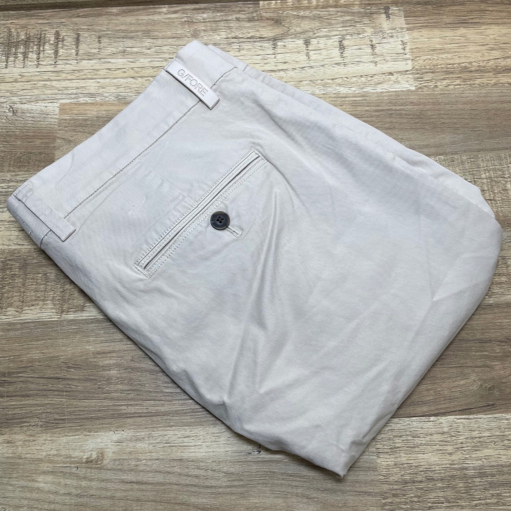 G/FORE All Play Cotton Stretch Golf Shorts Men's 35 Tailored Straight Leg Pumice